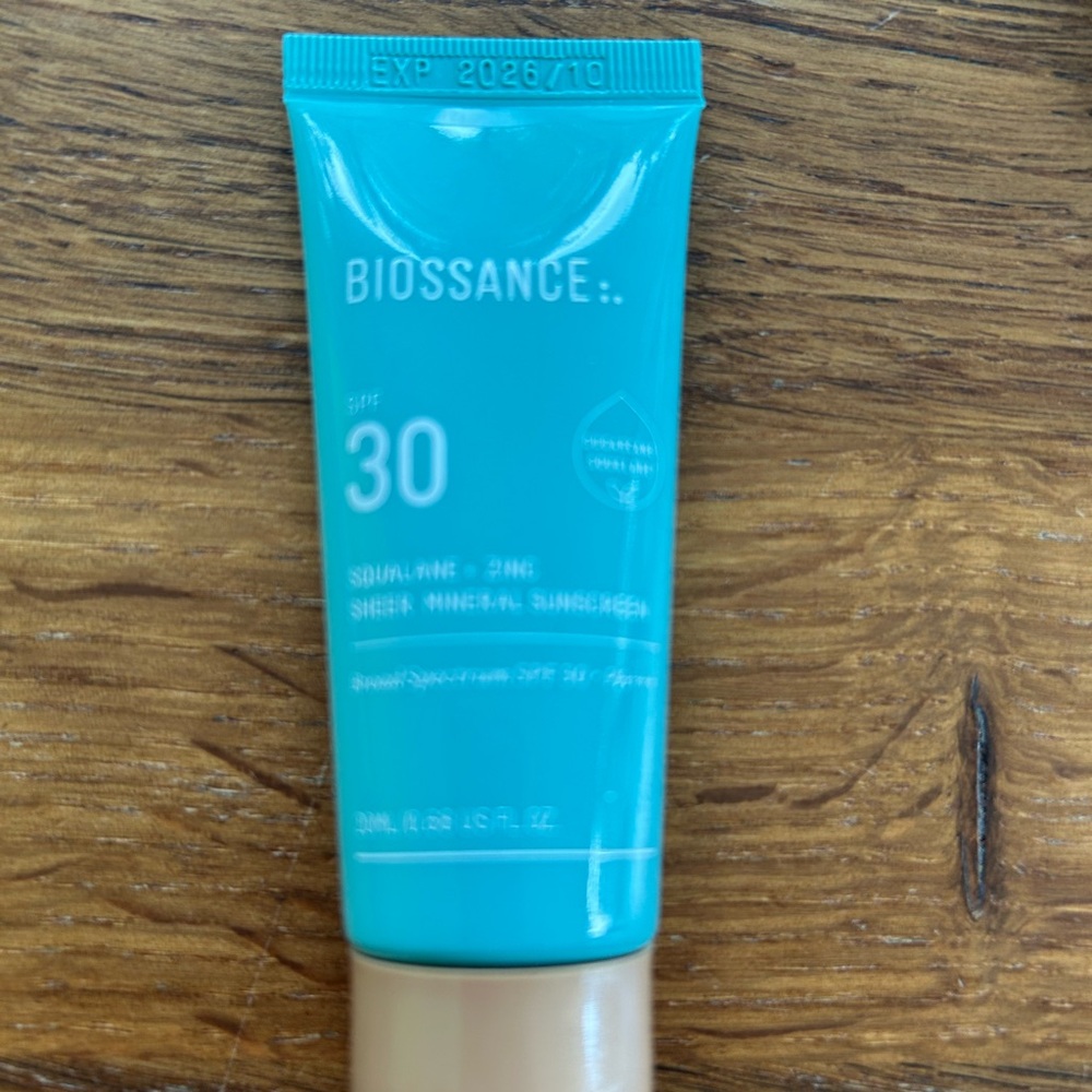Biossance Blue and White Suncare SPF 30 Sunscreen